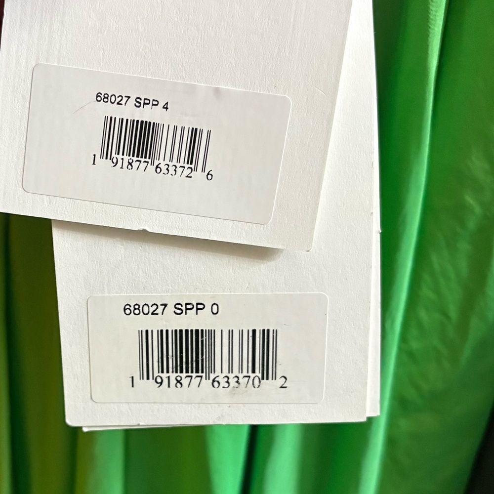 Mac Duggal 68027 NWT One Shoulder Bow Asymmetrical Hem Gown in Spring Green - Picture 6 of 6